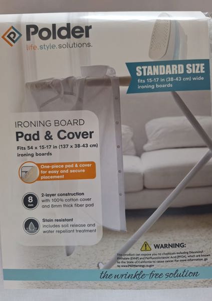 Polder IBC-9454-82 Ironing Board Cover 54 In 15-17 Inch Modera