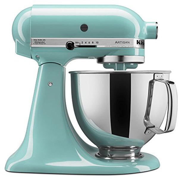 KitchenAid KSM150PSAQ Artisan Stand Mixer 5 Qt Aqua Sky with Pouring Shield