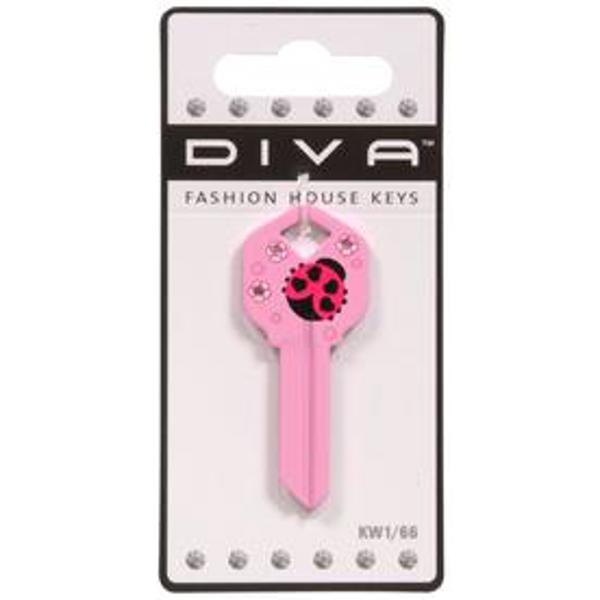 66-KW1 Hillman Group 87029 Key Blank Diva Ladybug