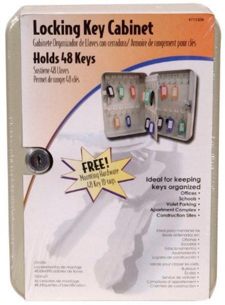 Hillman Group 711336 Key Storage Cabinet Gray Holds 48 Keys