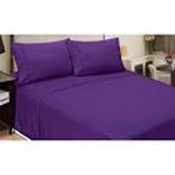 JK Linens KSUGPLUM King Sheet Set T200 100% Microfiber Sugar Plum