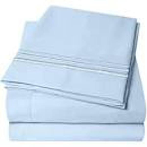 JK Linens KCELBLUE King Sheet Set 100% Microfiber Celestial Blue
