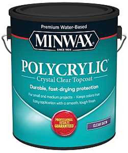 Minwax 13333 / 13333000 Polycrylic Satin Crystal Clear Wood Protector 1 Gal