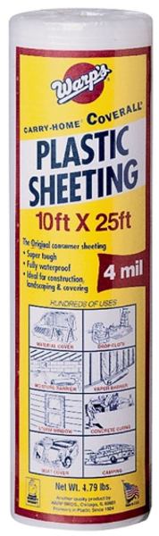 WARP BROTHERS 4CH-2050 Plastic Coverall 20X50 4Mil Clear