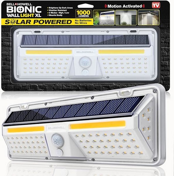 Bell & Howell 8575 Solar Wall Light XL Motion Activated