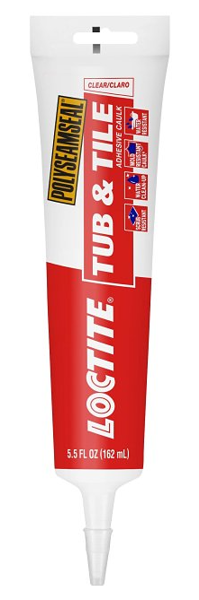 Loctite 2138419 Tube Tile Adhesive Caulk 5.5 Oz Clear