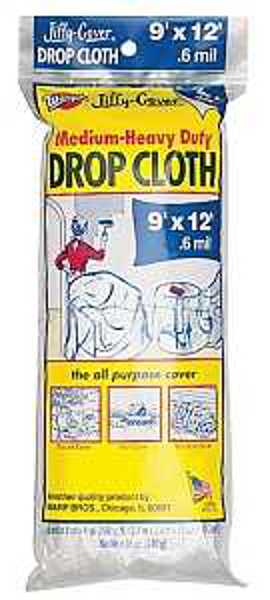 Warp Brothers U91248 Clear Drop Cloth 9X12 Ft Plastic