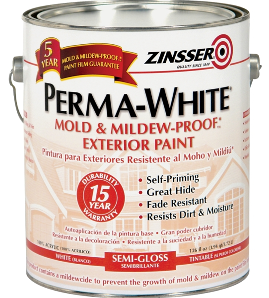 Zinsser 3131 Perma-White Paint 1 Gal Semi Gloss