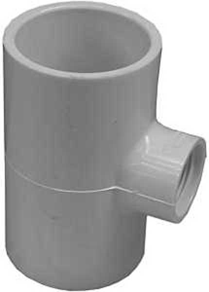 Genova Products 435801 Red PVC Pipe Tee 1-1/2 X3 Reducing Slip Schedule 40