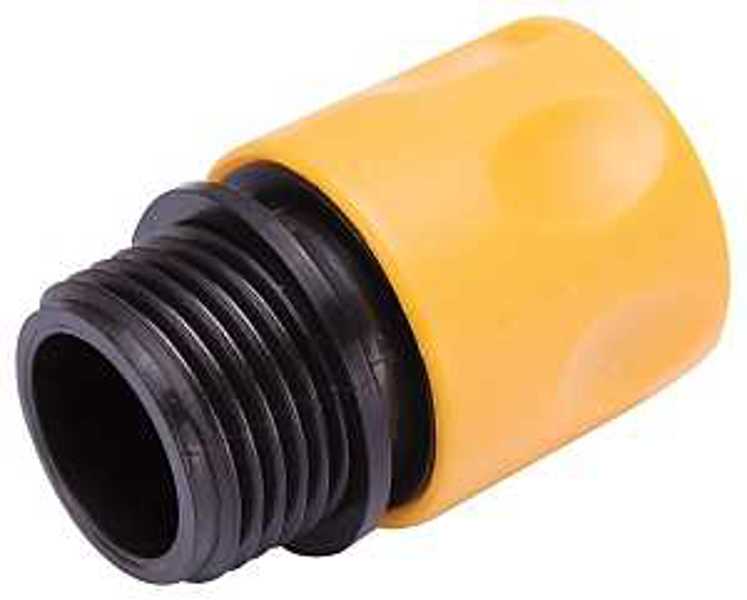 Landscapers Select GC522 Male Hose Connector Yellow 3/4 In