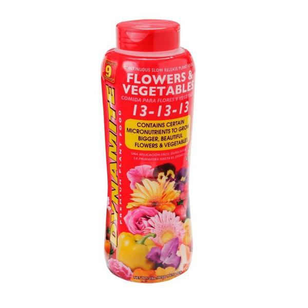 Sun Bulb Company 82090 Dynamite Fertilizer 2 Lb Flowers and Vegetable Plant Food 13-13-13