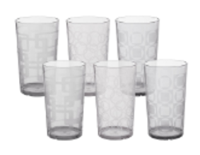 CH766CLR 24 Oz Etched Tumbler 6 Pack