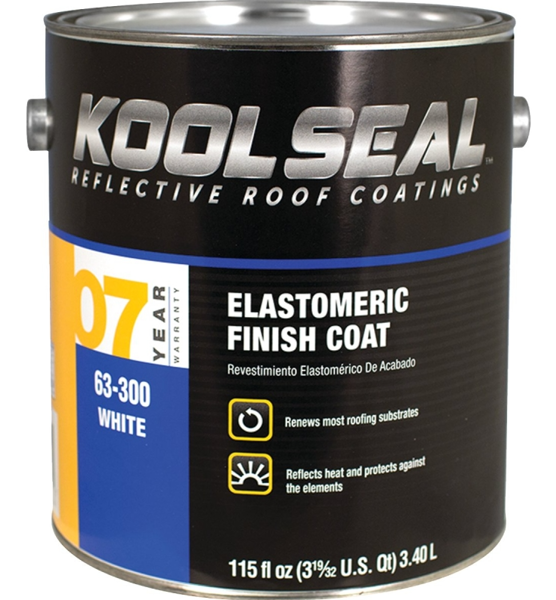 KST COATINGS KS63300-16 Roof Coating 0.9 Gal Elastomeric White Pail