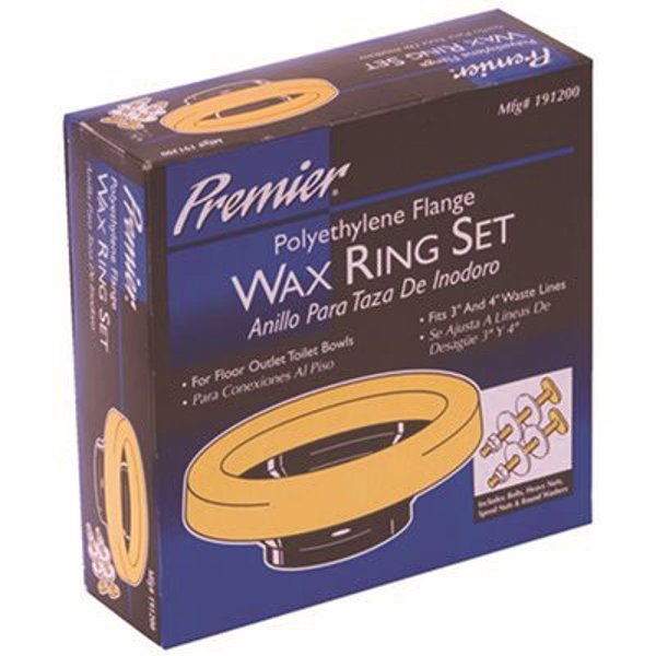 Barnett Brass & Copper 191200 Bowl Wax Toilet Set With No-Leak Ring