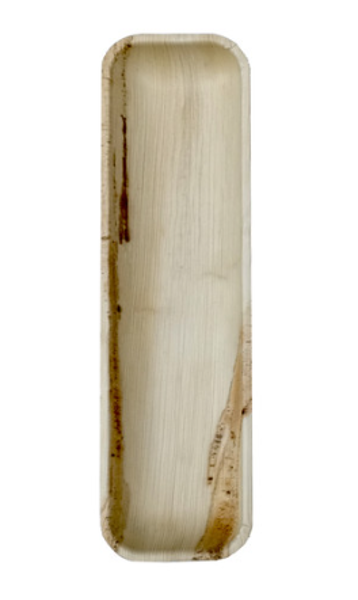 PacknWood 210APA329 Rectangular Palm Leaf Platter 12.8X3.5 10 Pack