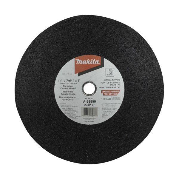Makita A-9385925 Cut-Off Wheel 14 In X 1/8 In X 1 In