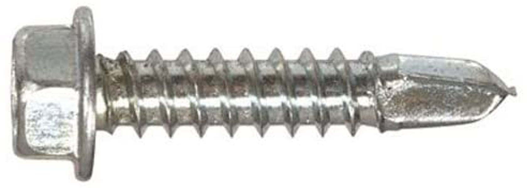 Hillman Group 47227 Self-Drilling Screw 1/4 In x 2 In Zinc Hex Washer Head