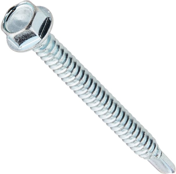 Hillman Group 47228 Self-Drilling Screw 1 4x2-1 Zinc Coated Hex Washer Head