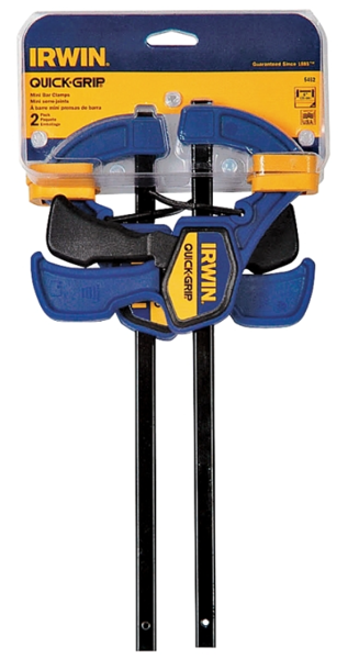 IRWIN INDUSTRIAL 1964743/5462 Mini Bar Clamp 150 Lb Capacity 6 In Max Opening Jaw 2-7/16 In Throat Steel Body