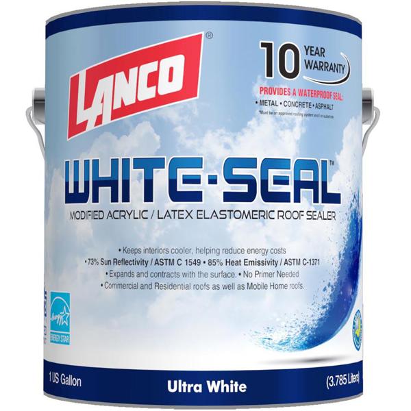 LANCO & HARRIS RC-865-4 Roof Coating 1 Gal White Elastomeric