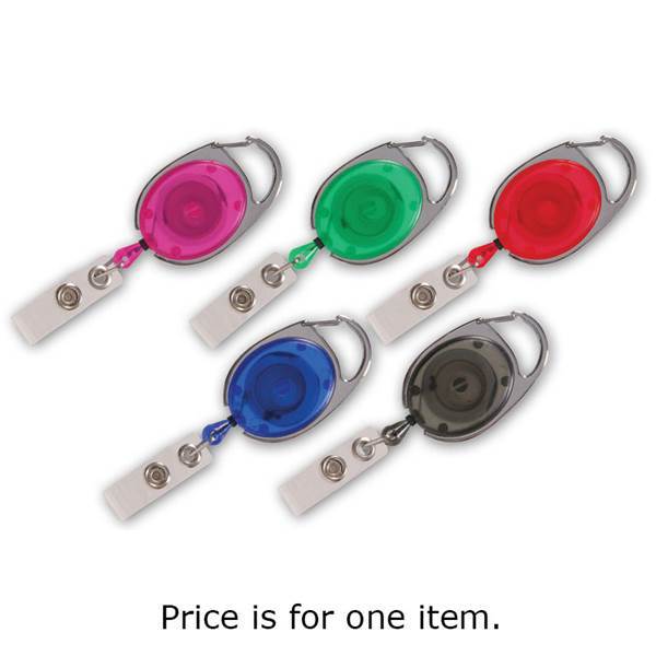 Hillman Group 711131 Retractable Badge Retriever Carabiner Plastic