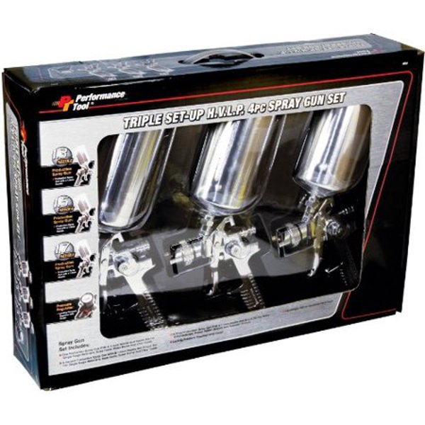 Performance Tools M707 Spray Gun Set 3 Piece HVLP