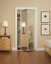 Mirror Bifold Door White