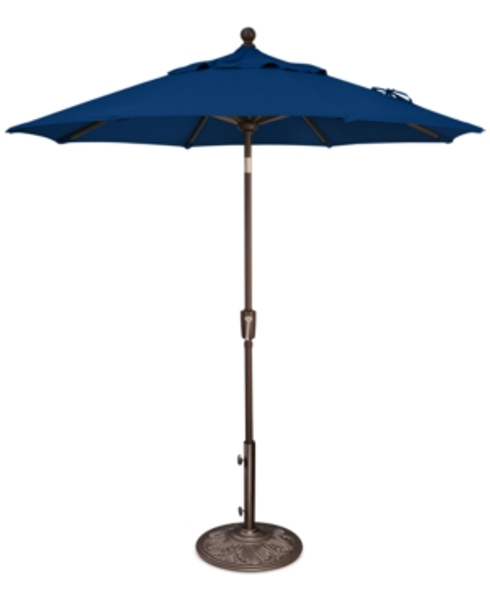 Treasure Garden UM9200-4801 Tilt Umbrella 9 Push Button Bronze Fabric Cobalt
