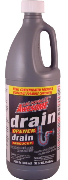 Awesome Products Inc 216 Liquid Drain Opener 32 Oz Clear Light Lemon