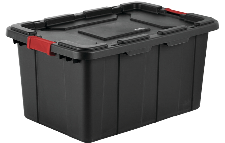 Sterilite 14669004 Tote Box 27 Gal Black Industrial