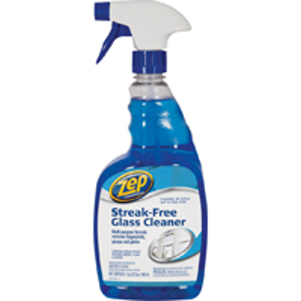 ZEP COMMERCIAL PRODUCTS ZU112032 Glass Cleaner 32 Oz Dark Blue Streak Free Liquid