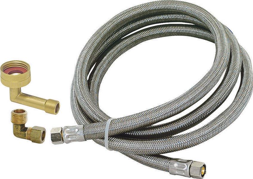 Eastman 41045 Dishwasher Hose 3/8X3/8 Universal Connector Stainless Steel
