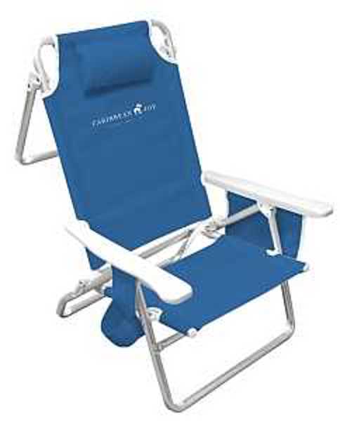 Caribbean Joe CJ-7750 Beach Chair 24-1/2X19 By 32 Inch Aluminum Frame Polyester Seat