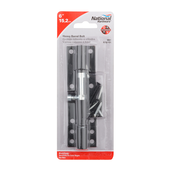 National Hardware N152-126 6 In Steel Barrel Bolt