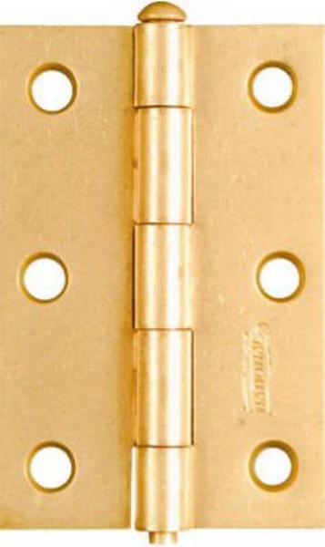 National Hardware N142-067 Narrow Hinge 3 In Frame Leaf Steel Brass 28 Lb Capacity