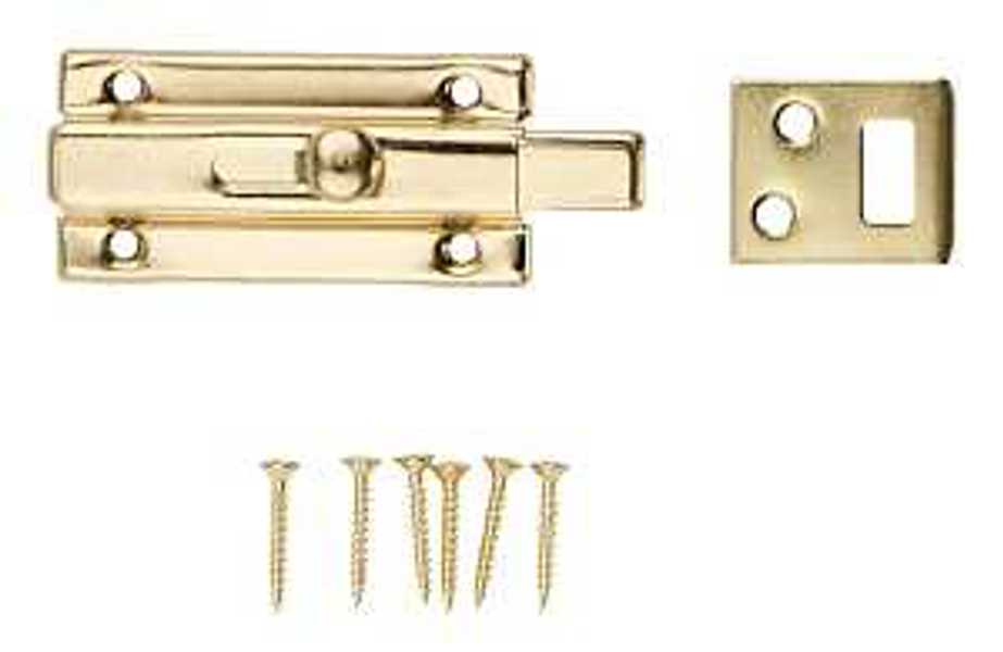 National Hardware N152-850 Brass Slide Bolt 3 In Steel