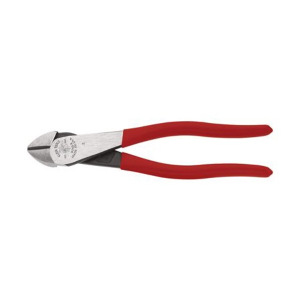 Klein Tools D-248-8 High Leverage Diagonal Cutting Pliers 8-1/16 In Overall Length Plastic Coated Angled Head