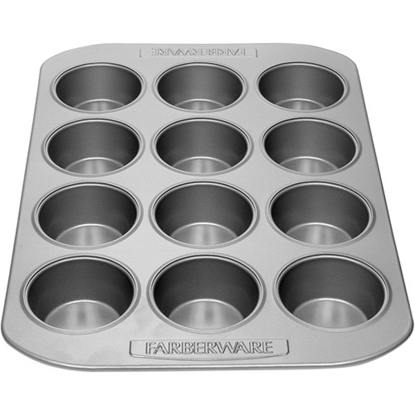 Farberware 52106 Muffin Pan 12-Cup Nonstick Gray
