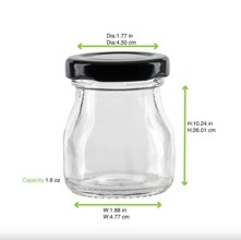 294VYOG51 1.6 Oz Glass Jar