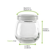 294VYOD100 3.5 Oz Glass Jar