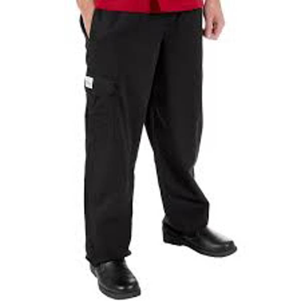 Mercer Culinary M61090BKXS Unisex Cargo Pant XS Black