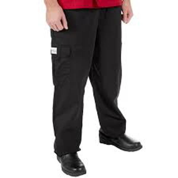 Mercer Culinary M61090BKM Unisex Cargo Pants Black