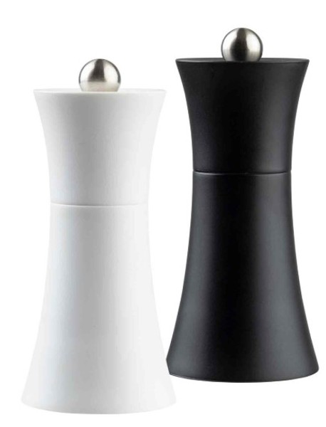 Tablecraft 10925 Salt and Pepper Shaker 1.5 Oz Black and White Plastic