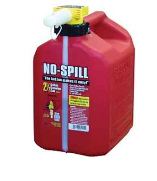 No Spill 1405 Gas Can 2.5 Gal 13.5 Inch Plastic Red