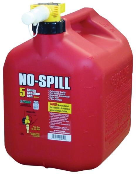 NO SPILL 1450/1460 Gas Can 5 Gal Plastic Red