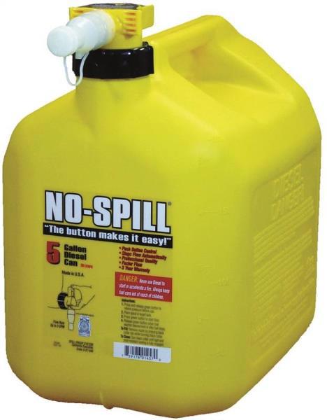 NO SPILL 7010 / 1467 Plastic Gas Can 5 Gal Yellow