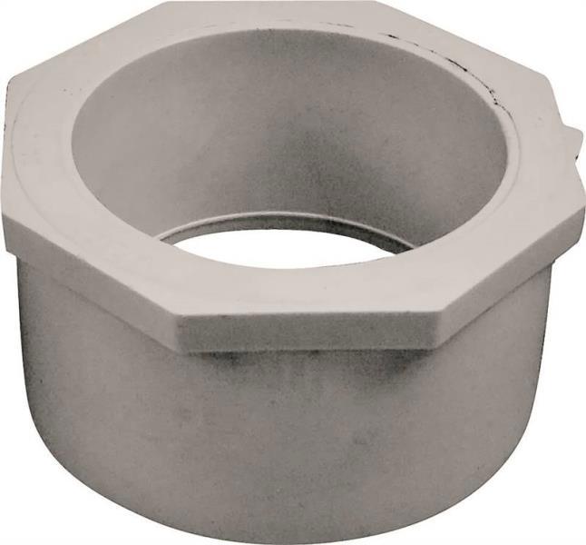 Genova Products 30243 White Solvent Weld Pipe Bushing 4x3 Spigot x Slip