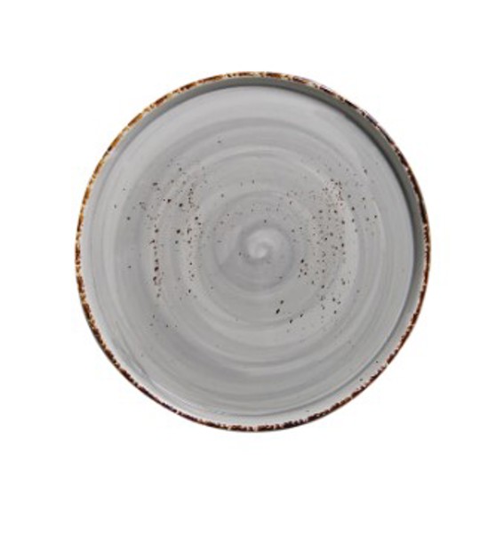 Palate and Plate AW-8758G Round Plate 11 Inch Diameter Porcelain Gray