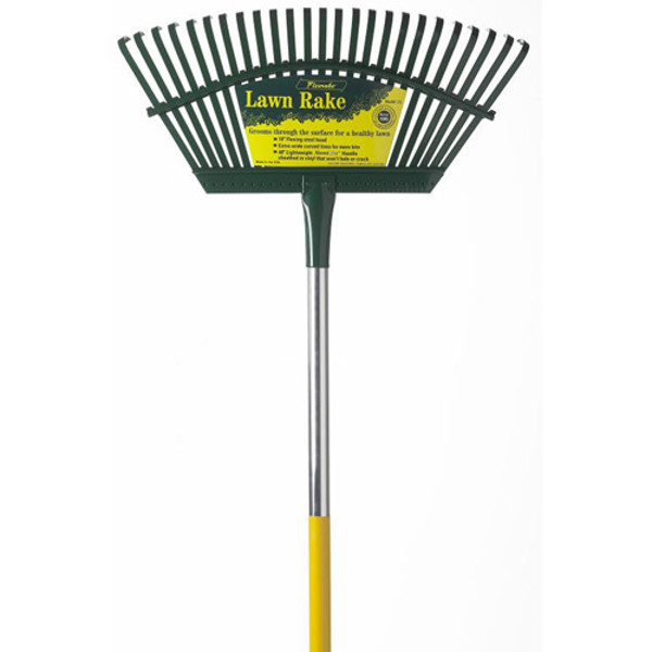 Flexrake 1A Lawn Rake Steel 25 Tine 48 In Aluminum Handle