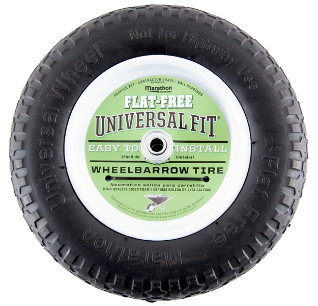ARNOLD CORP 00270 Wheelbarrow Wheel 350 Lb Max Load 14-1/2 In Diameter Tire Polyurethane Tire